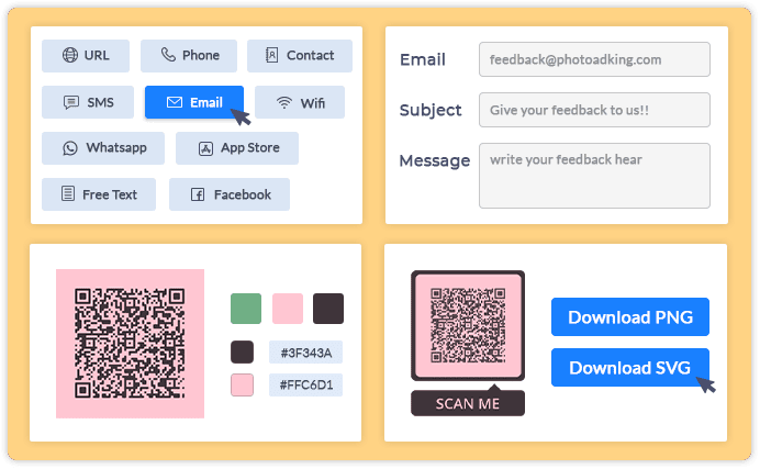 Make Feedback QR Codes For
Engagements