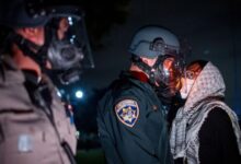 American Police Disperse A Protest Camp For Students At The University Of California