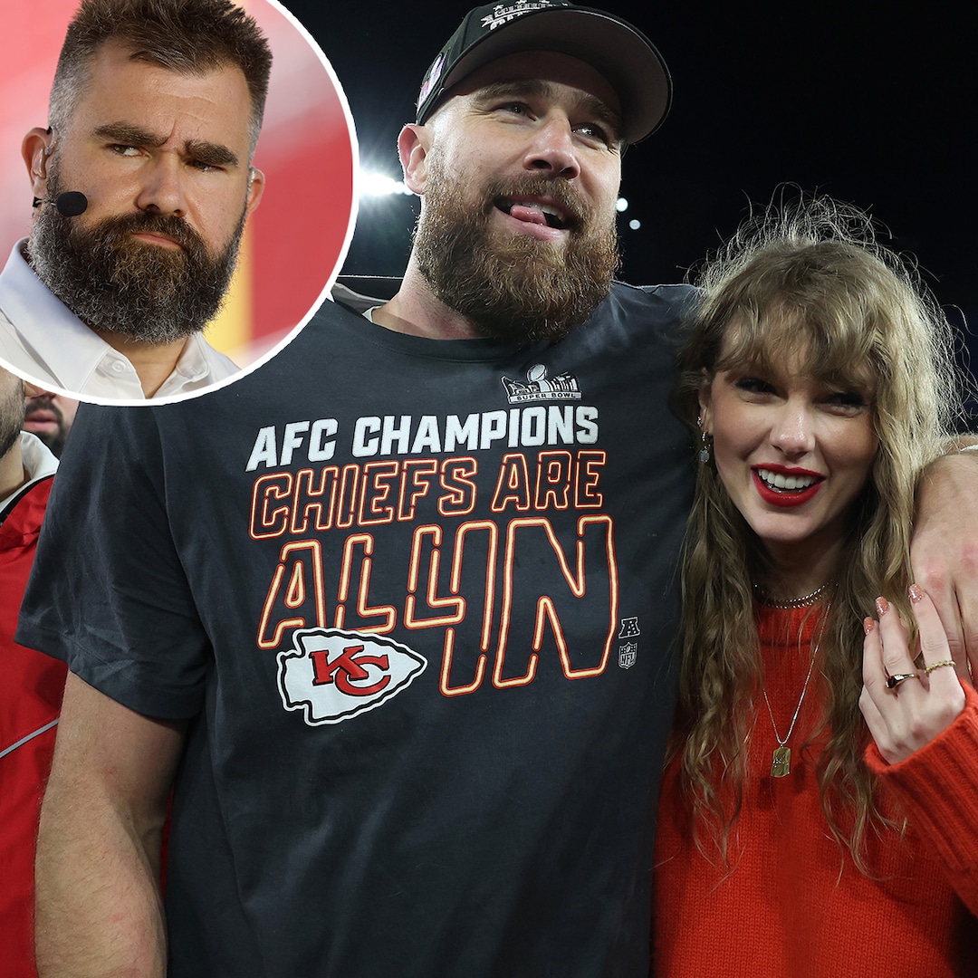 Jason Kelce playfully teases Travis about Taylor Swift returning to the NFL